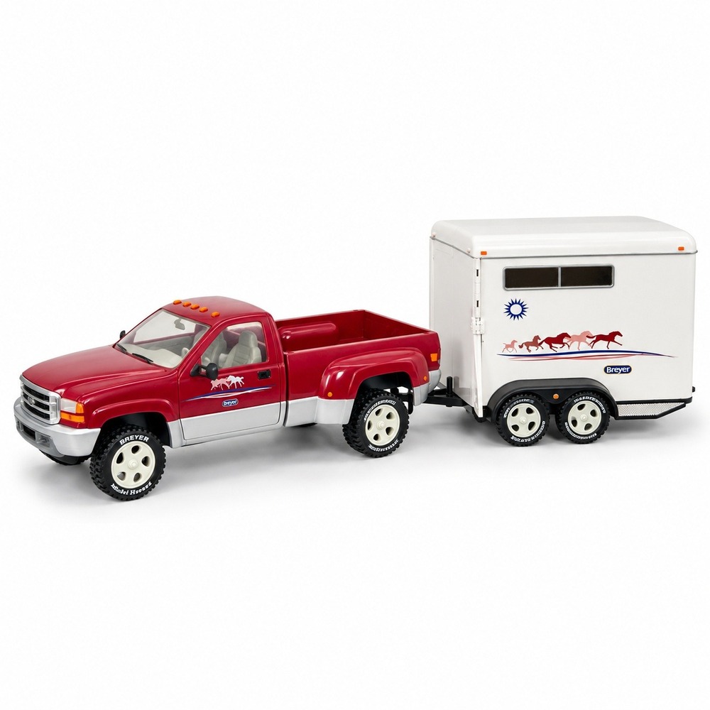2022 VTG Breyer Traditional Red Dually Pickup Truck 1:9 Scale Horse Trailer Tow